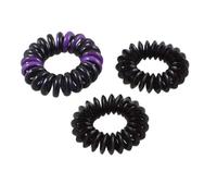 Ruilogod 3 PCS Porte-poils à bobine de cheval de cheval noir pour femmes