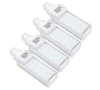Ruilogod 4pcs G24 G24D PL-C Lampe PL 2P 5W Ampoule à LED Rotatif White White 3000k, remplacement de la lampe fluorescente compacte CFL