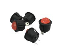 Ruilogod 5 Pcs AC 250V 6A ON-OFF 2 pôles SPST Snap in Type de commutateur à bascule