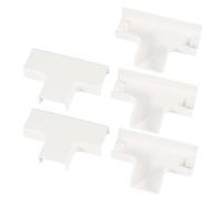 Ruilogod 5 pièces de 20 mm x 10 mm Trois façons PVC plat T Trunking Fitting Adapter