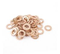 Ruilogod 50Pcs 8x14x2mm cuivre Rondelle Joint d'étanchéité Bague de serrage Fastener