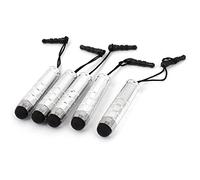 Ruilogod 5pcs Silver Tone 3,5mm Screen Capacitive Capacitive Touch Stylet pour téléphone Portable