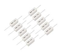 Ruilogod 5W 4,7 ohm résistanne en céramique de résistance de ciment de ciment axial 10 pcs blanc