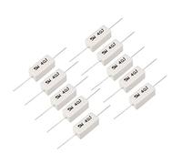 Ruilogod 5W 4 ohm résistanaire de puissance en céramique résistance de ciment axial 10 pcs blanc
