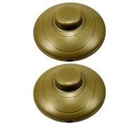 Ruilogod AC 125V / 250V Pédale Bouton poussoir Lampe On-off Control Bronze Tone 2 Footswitch Packs