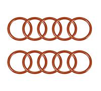 Ruilogod Bague torique en silicone, diamètre extérieur de 35 mm, diamètre intérieur de 28 mm, largeur de 3,5 mm, joint d'étanchéité VMQ joint d'étanchéité rouge, 10pcs
