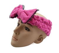 Ruilogod Bandeau élastique confortable avec nœud en fibre rose rouge pour femme (id:14 b8a fa 1cd 4d9