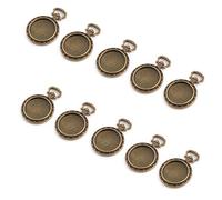 Ruilogod Bijoux en alliage de cuivre Porte-pendentif de style rétro de style rétro 20mm DIA DIA 5PCS Bronze Ton