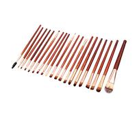 Ruilogod Brosse à cheveux en nylon avec manche en bois - Pour femme - Pour estomper la poudre - Pour maquillage - Brun (id:eb 58c 6e f98 854