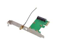 Ruilogod Bureau Mini Mini PCI-E à Adaptateur sans Fil PCI-E sur connecteur WiFi Antenna