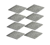 Ruilogod Chaise de table pieds carrés antidérapant mobilier de feutre couvre-tampons protecteur 85 x 85mm 8pcs gris
