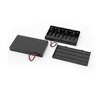 Ruilogod Commutateur ON/OFF 8 x 1.5V AA Batterie Boîte Boîte de boîtier W Cover 2pcs Noir