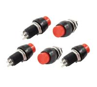 Ruilogod DS-450 SPST SPST SPST ON/OFF Touche-poussoir rouge SWITCH AC 125V 1A 5 PCS