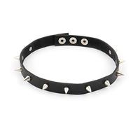 Ruilogod Faux Cuir Unisexe Dancing Decor Réglable Neckless 41cm Longueur Noir