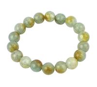 Ruilogod Faux Jade perles décor dame élastique bracelet bracelet bracelet vert pâle vert