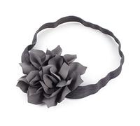 Ruilogod Foulard turban extensible en élasthanne en forme de lotus pour fille - Gris (id: a2b 9b4 fb2 0af a72