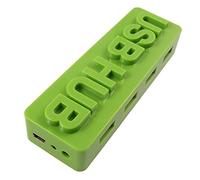 Ruilogod Green Rectangle en Plastique Haute Vitesse 4 Ports USB 2.0 hub we câble