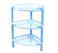 Ruilogod Home Étagère de rangement triangulaire en plastique à 3 niveaux Bleu (id: f09 a54 1ee cc9 31b, petit, f09a541eecc9831b05273abd6a2401