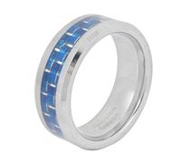 Ruilogod Inside Man en fibre de Imprimer Annulaire Décor ton argent bleu US 9