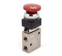 Ruilogod JM-06A 13mm fil rouge plat 3/2 Bouton poussoir pneumatique mécanique Valve