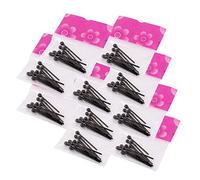 Ruilogod Lady plastique SPHÈRE Allergy Free oreilles Studs Boucles d'oreilles 100 Pcs Noir