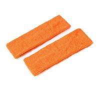 Ruilogod Lot de 2 bandeaux de douche extensibles en coton - Orange (id:9f dda ef 8f3 9a4