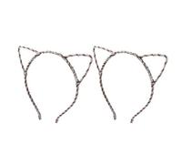 Ruilogod Lot de 2 bandeaux décoratifs en polyester pour femme avec oreilles de chat (id:ab 619 a7 7be e67