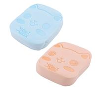 Ruilogod Lot de 2 éponges pour nettoyer la peau du visage - Bleu et orange (id: 7dd f8c 3a2 30d 00c