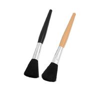 Ruilogod Lot de 2 pinceaux à blush avec virole en métal et manche en plastique Noir kaki (ID : c9 f63 48 87a 2c5