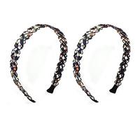 Ruilogod Lot de 2 serre-têtes tressés en corde tressée pour cheveux (id:43 d5c 1e 5fb 94a