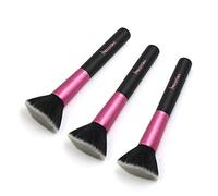 Ruilogod Lot de 3 pinceaux souples à tête plate en poudre minérale pour fond de teint, blush, maquillage (id:e3 999 27 f77 917
