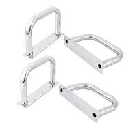 Ruilogod Lot de 4 pieds en métal argenté pour meubles de chambre à coucher, commode, tiroir, placard (id: 342 3ef 2d2 71a bc7)