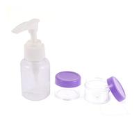 Ruilogod Lotion Portable Plastique Liquide Bottle Cream Case cosmétique Set W Cuillère