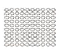 Ruilogod M5x10mmx1mm din125 316 machine à rondelle plate en acier inoxydable Silver Ton 100pcs
