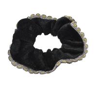 Ruilogod Mesdames Gold Tone Tonce Tinsel Decor Black Cheveux Terrasse Quai de queue de cheval