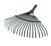 Ruilogod Metal Home Râteau de jardin à 22 dents pour pelouse et arbustes Vert (id:61 20b 60 6c2 024