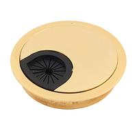 Ruilogod Metal Office Home PC Bureau PC Outlet Electrical Outlet Table Table Table Tandy Fil Tour Housse 60mm Dia Gold Ton