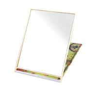 Ruilogod Modèle de plastique vert pâle miroir de support pliable cosmétique pour dame