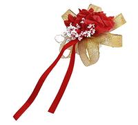 Ruilogod Mousse de mariage de mariage rose bracelet de demoiselle d'honneur en forme de briseur artificiel fleur de poignet rouge