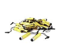 Ruilogod Or Tone 3.5mm Port Anti-poussière Capacitive Capacitive Touch Stylus 25pcs pour téléphone Portable