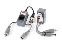 Ruilogod Paire CCTV caméra BNC UTP passif Audio Power Video Balun Transceiver