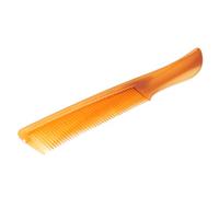 Ruilogod Peigne à cheveux raides en plastique à dents fines Marron 18 cm