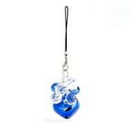 Ruilogod Pendentif en plastique transparent pour femme avec clochette bleue - Longueur : 12 cm (id:a4 965 a8 9f6 e50