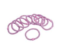 Ruilogod Perle en plastique Détail Rose Titulaires de queue de queue de cheval de cheval de cheveux 10 pcs