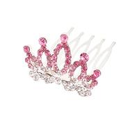 Ruilogod Pince à cheveux en faux strass pour mariée - Couleur argent fuchsia (id:49 042 02 52b bc5