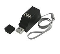 Ruilogod Plastique 3 Blanc rectangulaire Portable 2.0 Ports Hub USB pour Ordinateur Portable Ytuny
