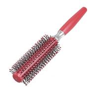 Ruilogod Plastique souple DIY cheveux bouclés Denté Styling rouleau peigne noir rouge 20cm