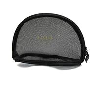 Ruilogod S Taille de la de Fermeture à glissière Noire Maquillage Portable Maquillage de Toilette cosmétique Sac de Rangement