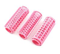 Ruilogod Sourcingmap Lot de 3 bigoudis en plastique pour femme Rose