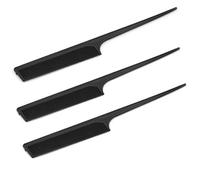 Ruilogod Sourcingmap Lot de 3 brosses à cheveux en plastique pour femme Noir 213 mm